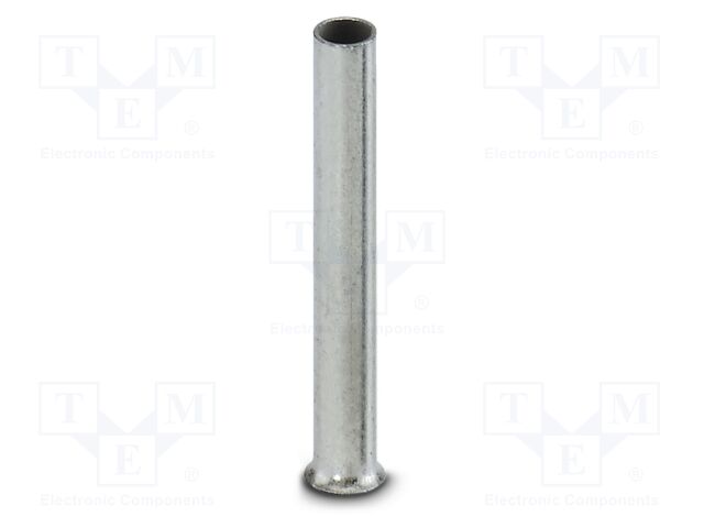 Tip: bootlace ferrule; non-insulated; copper; 1.5mm2; tinned; 15mm
