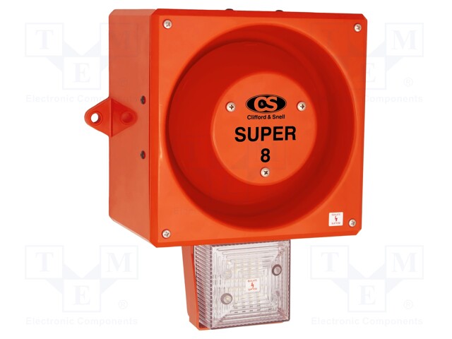 Signaller: lighting-sound; 115VAC; siren,flashing light; LED