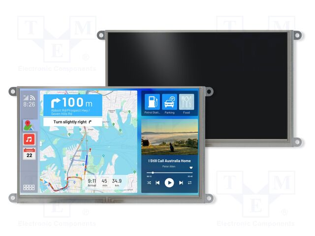 Display: TFT; 9"; 800x480; Illumin: LED; 210.7x126.4mm; RGB; round