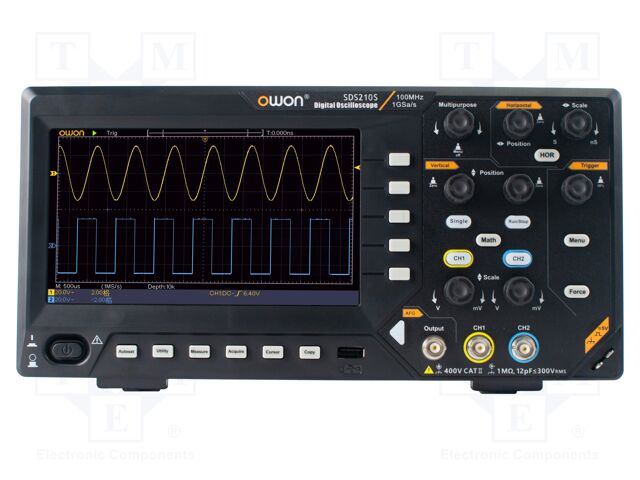 Oscilloscope: digital; Ch: 2; 100MHz; 1Gsps; 20Mpts; LCD 7"; SDS