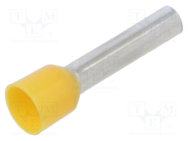 Tip: bootlace ferrule; insulated; copper; 6mm2; 18mm; tinned