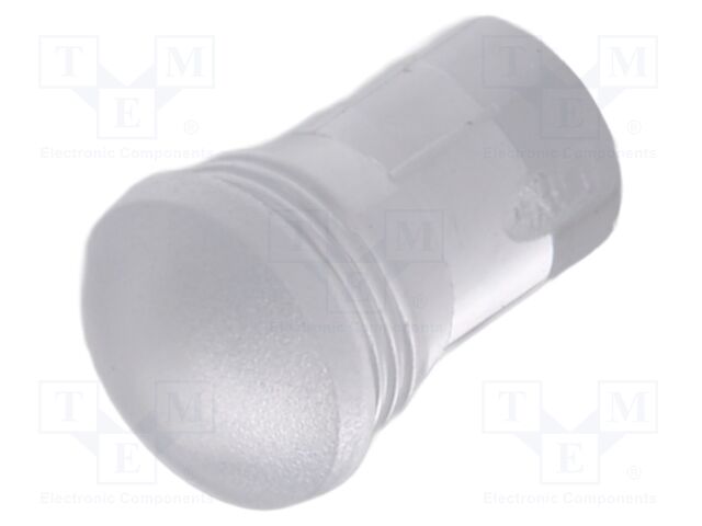 Fiber for LED; Ø5.2mm; L: 7.6mm; round; Front: convex; straight