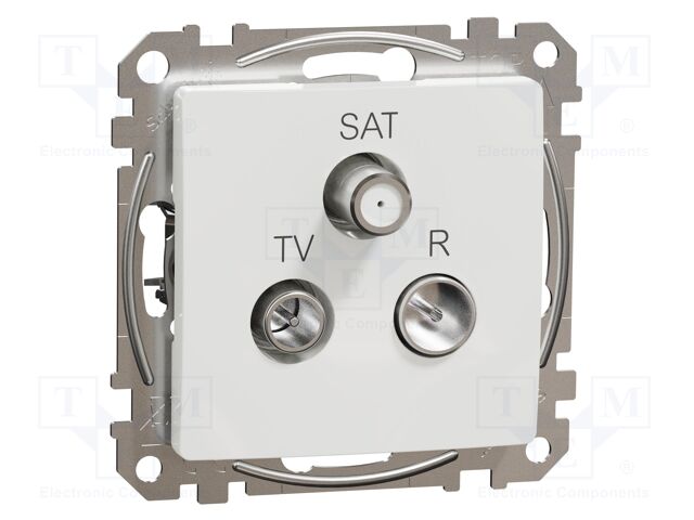R-TV-SAT socket ending; IP20; plaster embedded,in mounting box