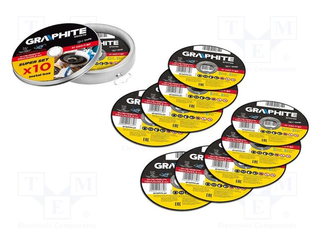 Cutting wheel; Ø: 115mm; Øhole: 22.22mm; Disc thick: 1mm; 10pcs.