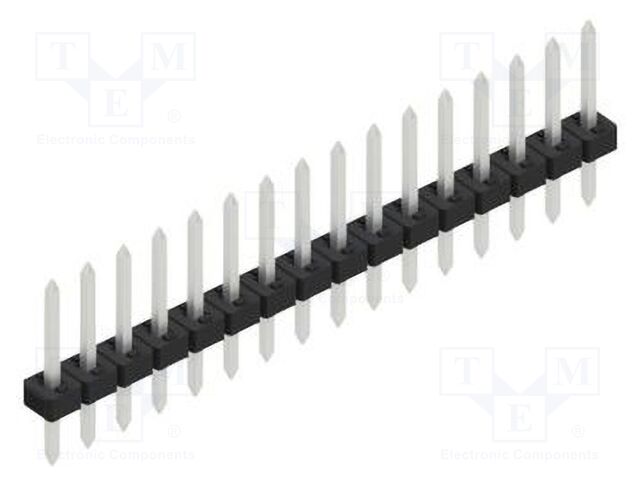 Connector: pin strips; pin header; male; PIN: 16; 2mm; THT; 1x16