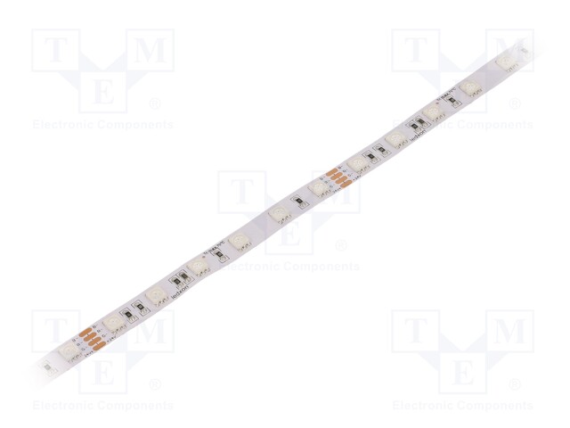 LED tape; RGB; LED/m: 60; SMD; 5050; 24V; W: 10mm; D: 2.1mm; Rainbow