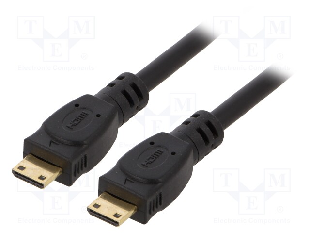 Cable; HDMI 2.0; HDMI mini plug,both sides; 1.8m; black
