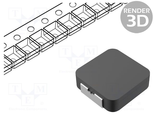 Inductor: wire; SMD; 3.9uH; 500mA; 380mΩ; ±20%; 4.5x3.2x2.6mm; 1MHz