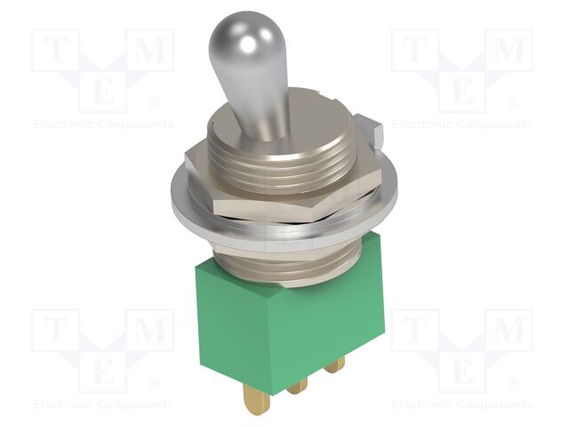 Switch: toggle; Pos: 3; SP3T; (ON)-OFF-(ON); 3A/250VAC; 4A/28VDC