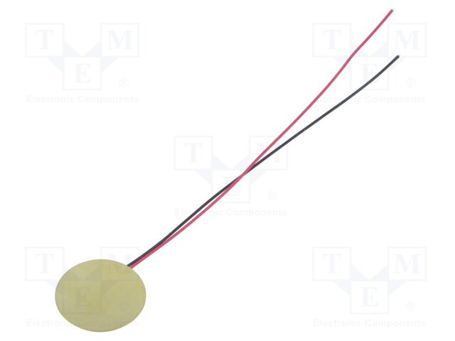 Sound transducer: piezo signaller; cables; 7kHz; -20÷70°C; Ø: 20mm