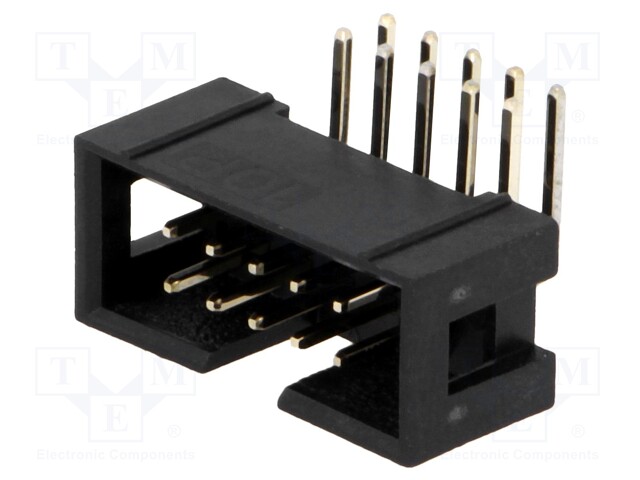 Socket; IDC; male; PIN: 10; angled 90°; THT; gold-plated; 2.54mm