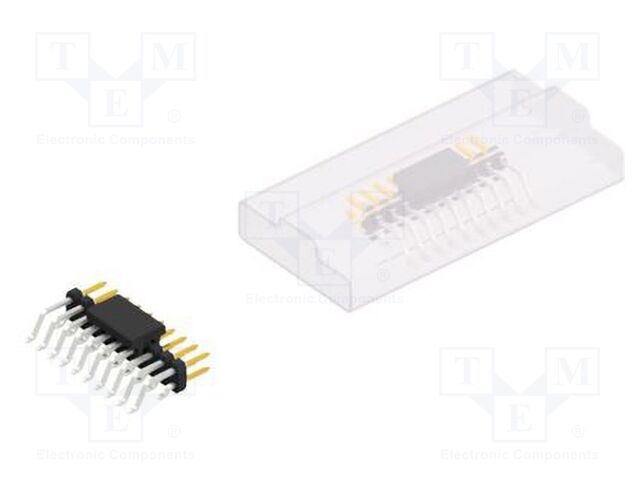 Connector: pin strips; pin header; male; PIN: 20; 2mm; SMT; 2x10
