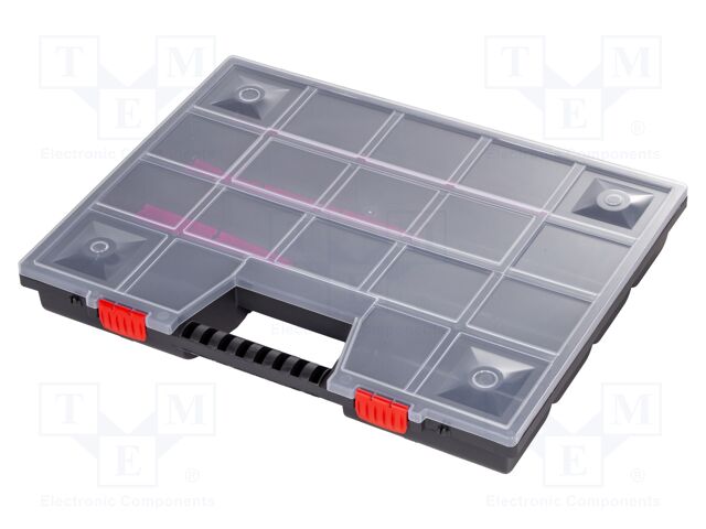 Container: compartment box; 490x390x65mm; polypropylene
