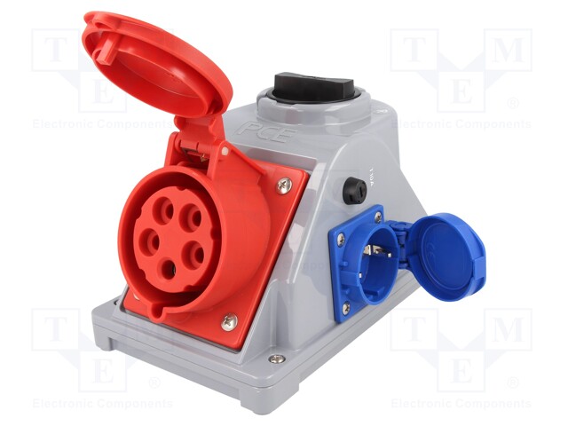 Connector: AC supply 3-phase; socket; female; 32A; 400VAC; IP44