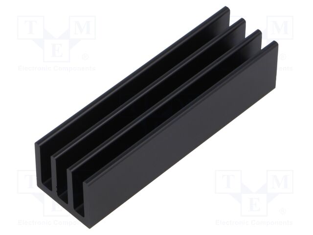 Heatsink: extruded; grilled; black; L: 75mm; W: 21.45mm; H: 19mm