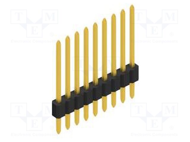 Connector: pin strips; pin header; male; PIN: 9; 1.27mm; THT; 1x9
