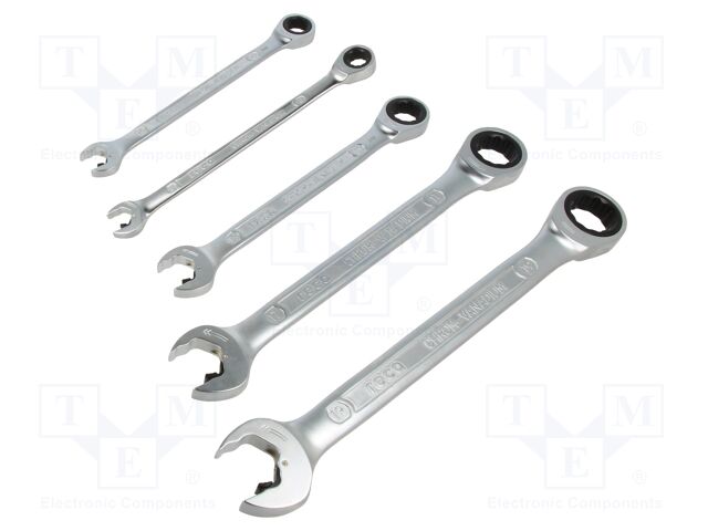 Tools set: keys; rattle,combination spanner; VARIUS PLUS; 5pcs.