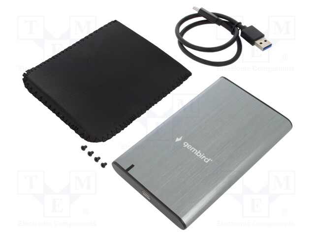 Hard discs housing: 2,5"; USB 3.1; Enclos.mat: aluminium; USB C