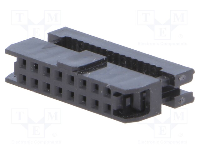 Plug; IDC; female; PIN: 16; IDC; for ribbon cable; 1mm; gold flash