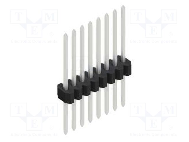 Connector: pin strips; pin header; male; PIN: 8; 1.27mm; THT; 1x8