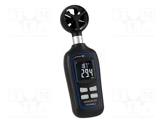 Thermoanemometer; LCD 2"; Velocity measuring range: 0.4÷30m/s