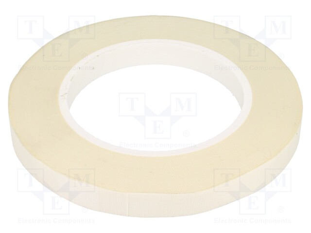 Tape: insulation; W: 12mm; L: 50m; D: 0.16mm; white; acrylic; 5%; 2.5kV