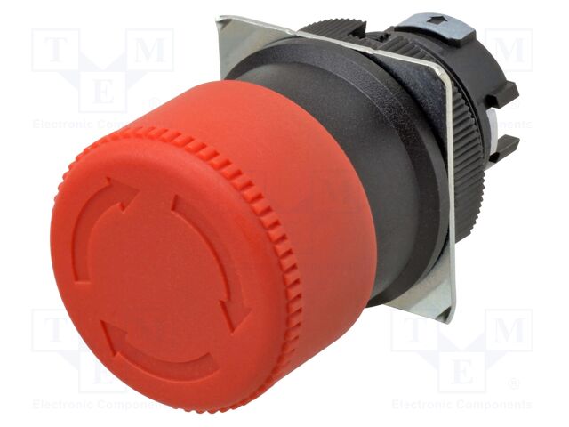 Switch: emergency stop; 22mm; none; 30mm