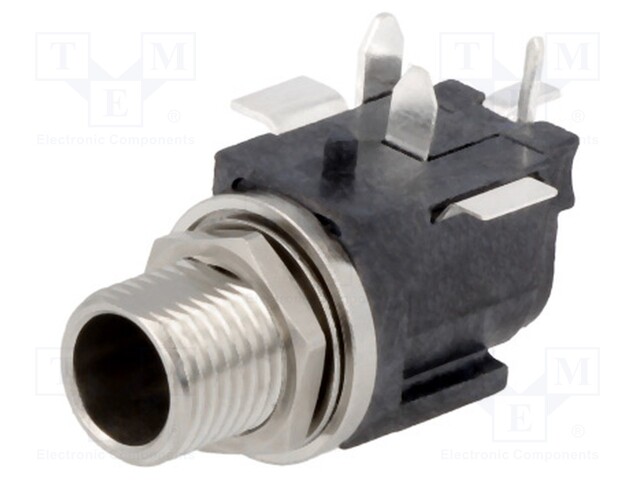 Socket; DC supply; male; with on/off switch,with locating post