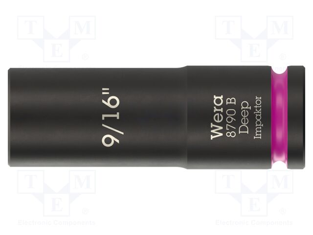 Socket; 6-angles,inch,socket spanner,impact; HEX 9/16"; 3/8"