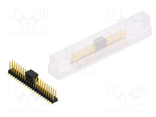 Connector: pin strips; pin header; male; PIN: 42; 2.54mm; SMT; 2x21