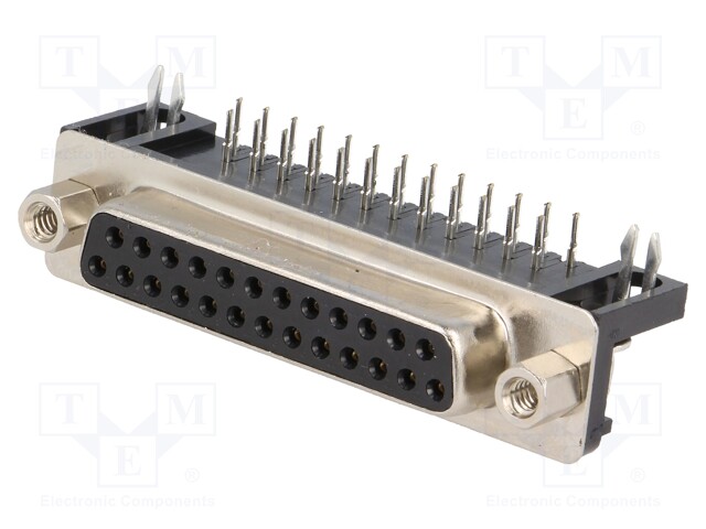 D-Sub; PIN: 25; socket; female; 7,2mm standard; Locking: screws