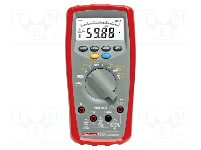 Digital multimeter; 3x/s; VDC: 600m/600V; VAC: 600m/1000V