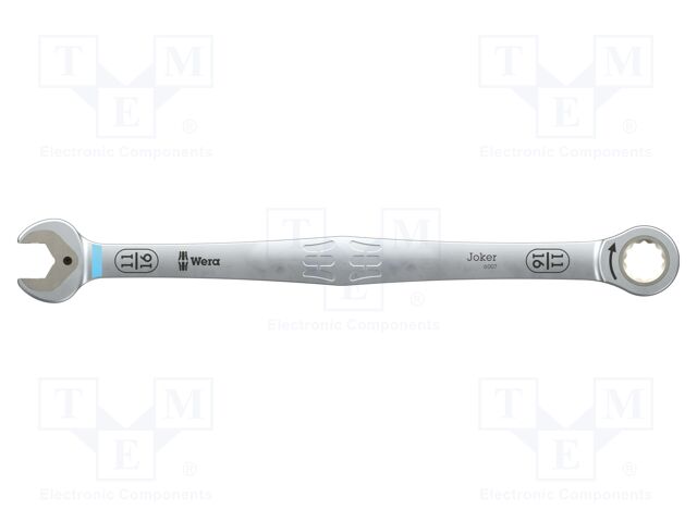 Wrench: combination spanner; inch,rattle; 11/16"; 334mm; Teeth: 80