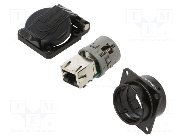 Coupler; RJ45; RJF; PIN: 8; Cat: 5e; with protective cap; IP67