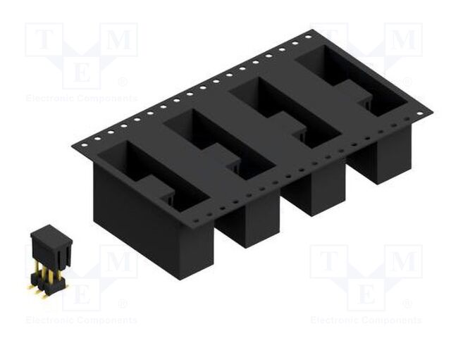 Connector: pin strips; pin header; male; PIN: 6; 2.54mm; SMT; 2x3