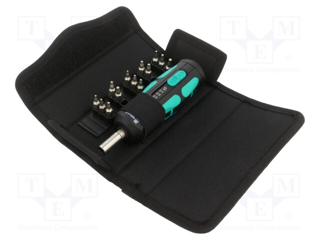 Kit: screwdrivers; torque; hex key,Torx®,Torx® PLUS; case; 14pcs.