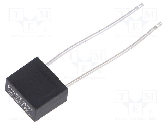Fuse: fuse; 5A; 250VAC; 8,35x4,3x7,7mm; MSF