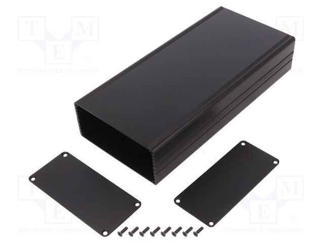 Enclosure: with panel; AKG; X: 105mm; Y: 220mm; Z: 46mm; aluminium