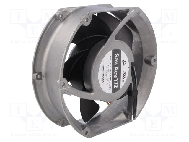 Fan: DC; axial; 48VDC; 172x150x51mm; 927.6m3/h; 78dBA; ball bearing