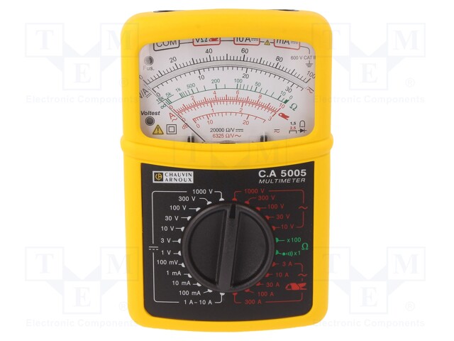 Analogue multimeter; VDC: 100m/1/3/10/30/100/300/1000V; 500g