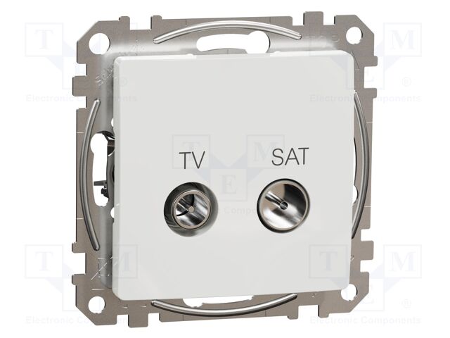TV-SAT socket ending; IP20; plaster embedded,in mounting box