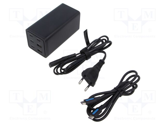 Power supply: switching; 5÷28VDC; Out: USB A x2,USB C socket x4