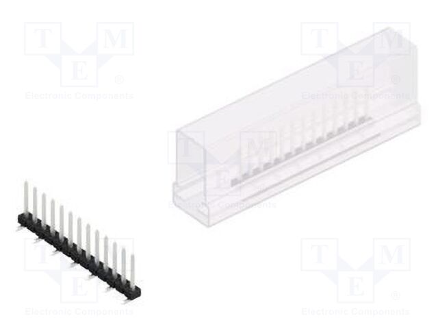 Connector: pin strips; pin header; male; PIN: 13; 2mm; SMT; 1x13
