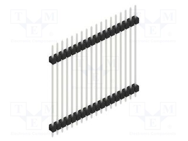 Connector: pin strips; pin header; male; PIN: 18; 2.54mm; THT; 1x18