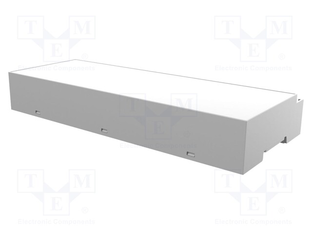 Enclosure: for DIN rail mounting; ABS + PC; grey