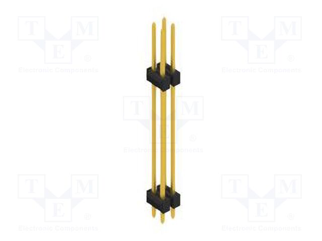 Connector: pin strips; pin header; male; PIN: 4; 2.54mm; THT; 2x2