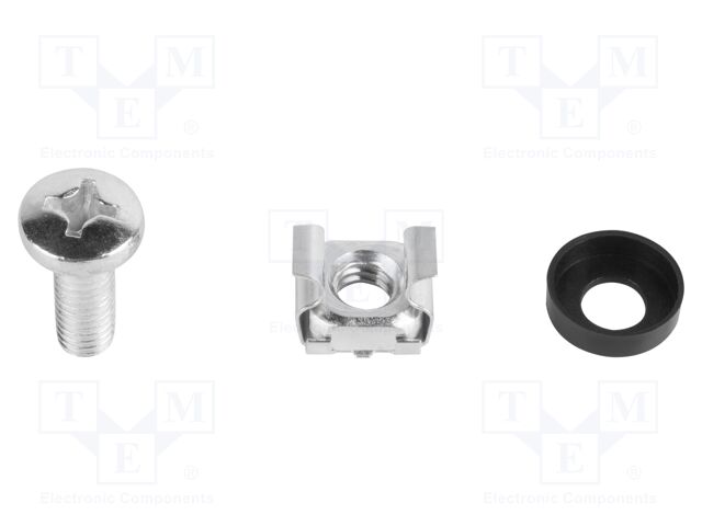 Assembling kit; nut,washer,screw; 10pcs; Thread: M6