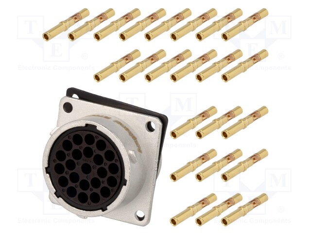 Connector: circular; Series: RT360; socket; female; crimped; PIN: 23