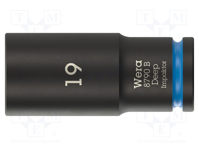 Socket; 6-angles,socket spanner,impact; HEX 19mm; 3/8"; IMPAKTOR