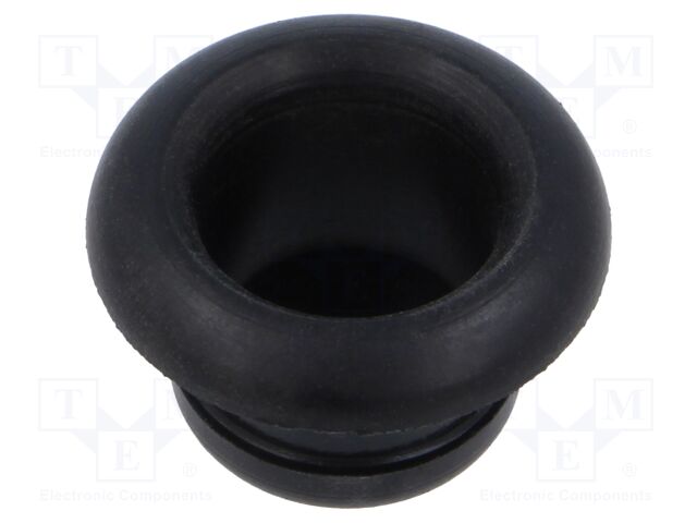 Grommet; Ømount.hole: 25mm; black; Panel thick: max.2.5mm